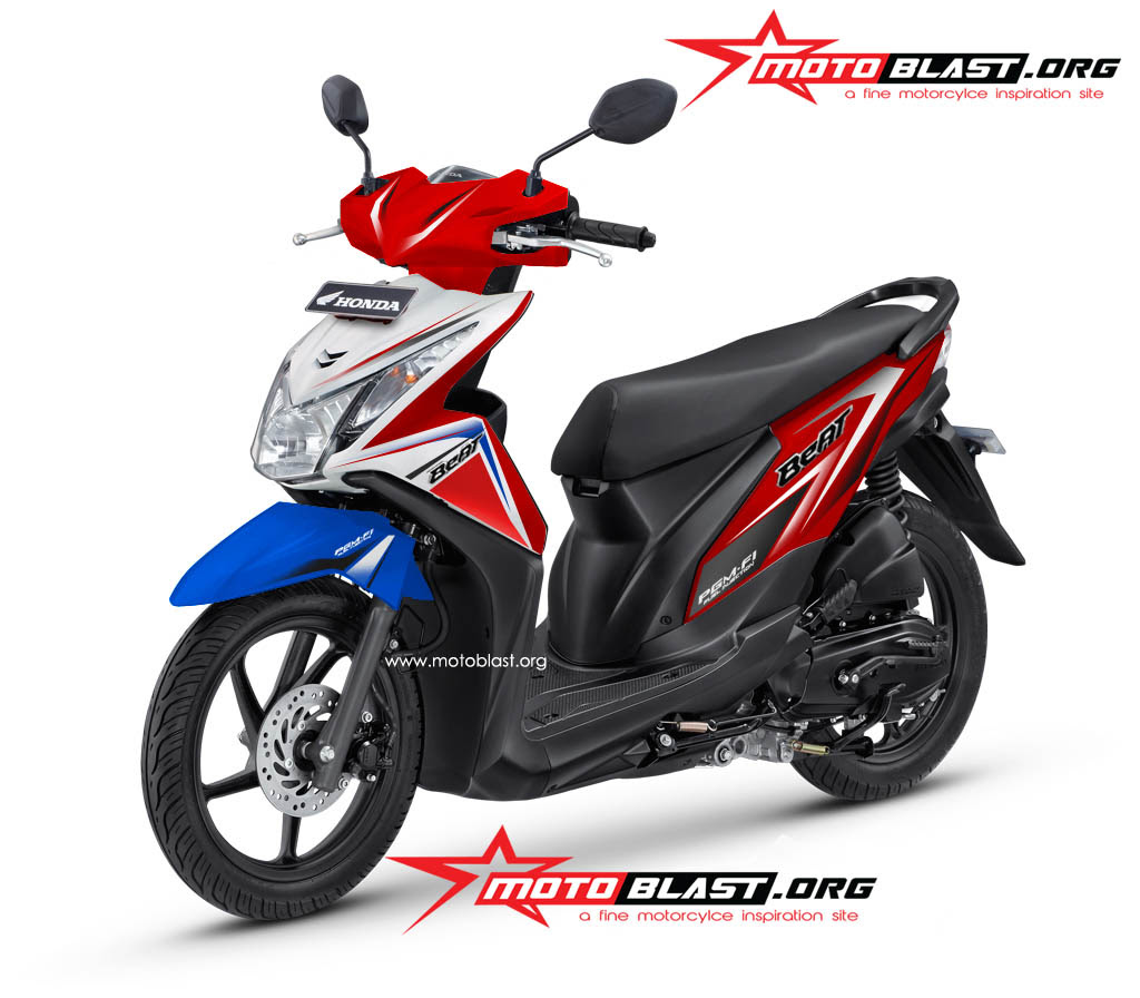 Modif Striping Honda Beat FI 2014 Terbaru ala Motoblast 