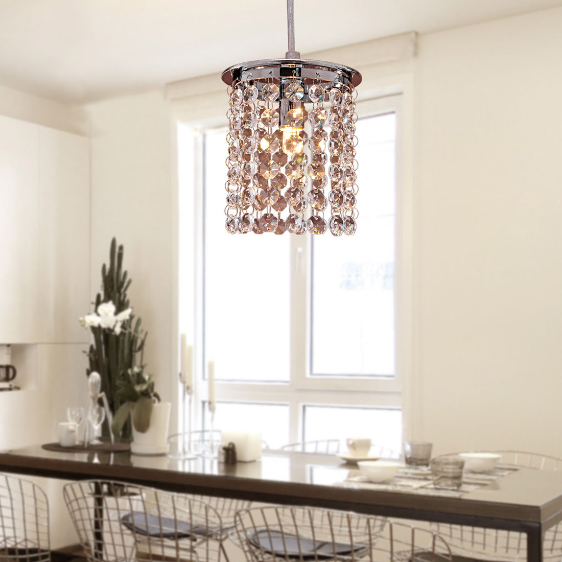 Crystal Ceiling Light Modern Chandelier Pendant Kitchen ...