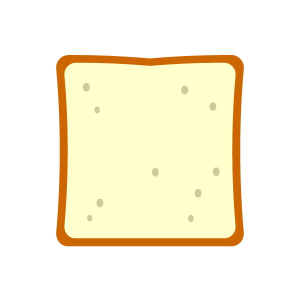 縁無しでかわいい食パンの無料イラスト 商用フリー オイデ43