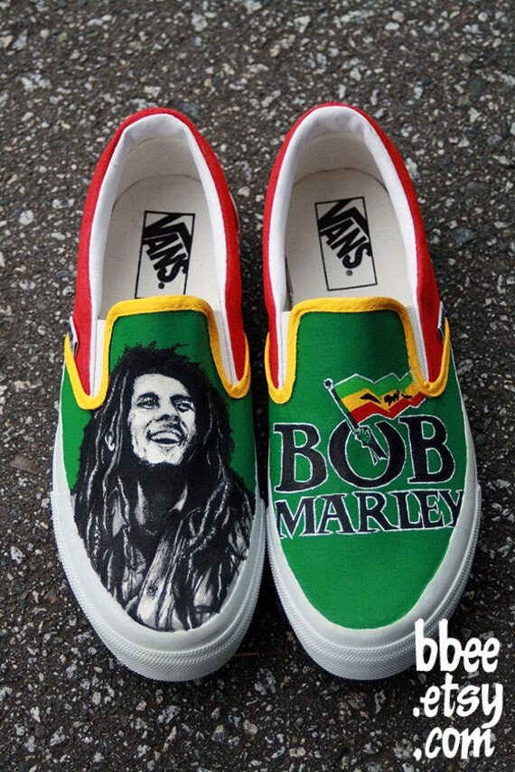 MADE TO ORDER (Any Size) Bob Marley Shoes