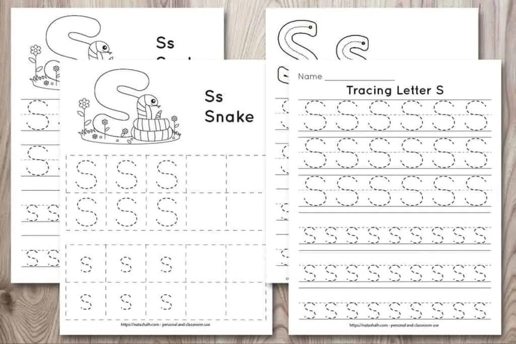 Free Printable Letter S Tracing Worksheets For Preschool Kindergarten The Artisan Life