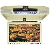 Brand New Performance Teknique Icbm9513-beige All in One Huge 9 Flip Down, Roof Mount Car Monitor with Built in Dvd, Cd, Mp3 Player + Built in Fm Modulator, and Built in Speakers Ir Transmitter, Dome Lights + 320° Swiveling Screen and Wide Screen Display