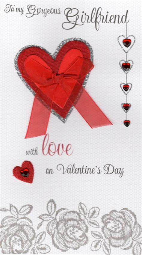 Charm your partner with romantic or funny valentine's day card templates you can customize and print from canva. gorgeous girlfriend lovely valentines day greeting card hand finished