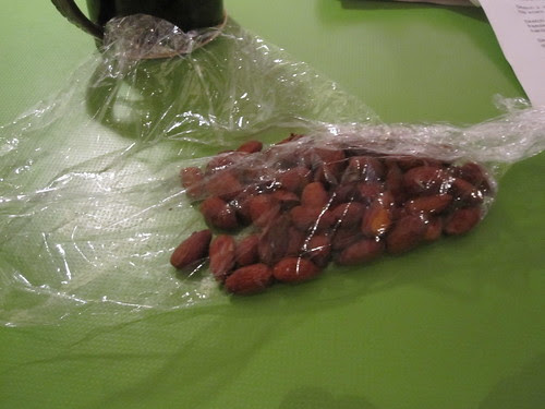 small handful of toasted almonds - free