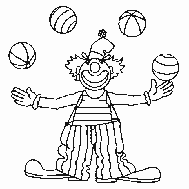 Coloriages et dessins de Clown à colorier.