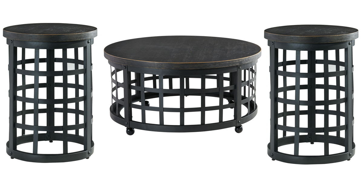Ashley Furniture Marimon Black 3pc Coffee Table Set The Classy Home