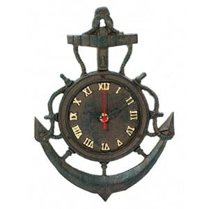 Amazon.com - Rustic Cast Iron Vintage Anchor Clock 12" - Marine