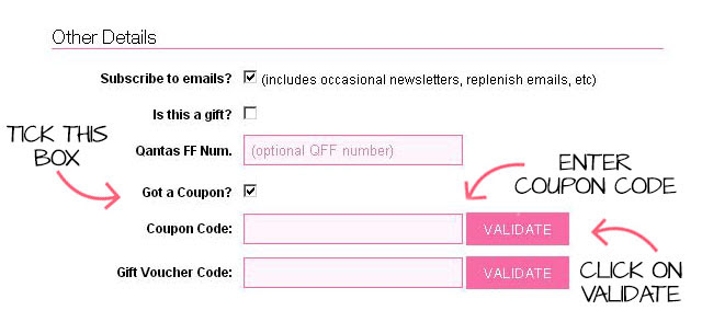 How to redeem a Coupon Code on the Checkout Page