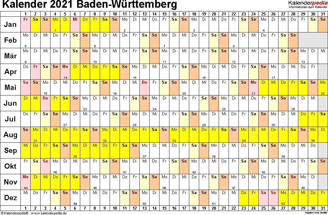Kalender 2021 Bw Zum Ausdrucken