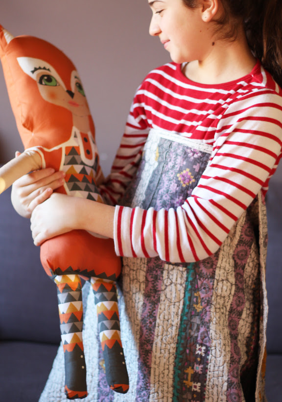 Big softie foxy fabric doll