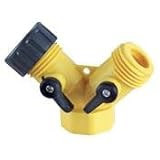 WAXMAN Siamese Y Hose Connector With Shutoff Levers