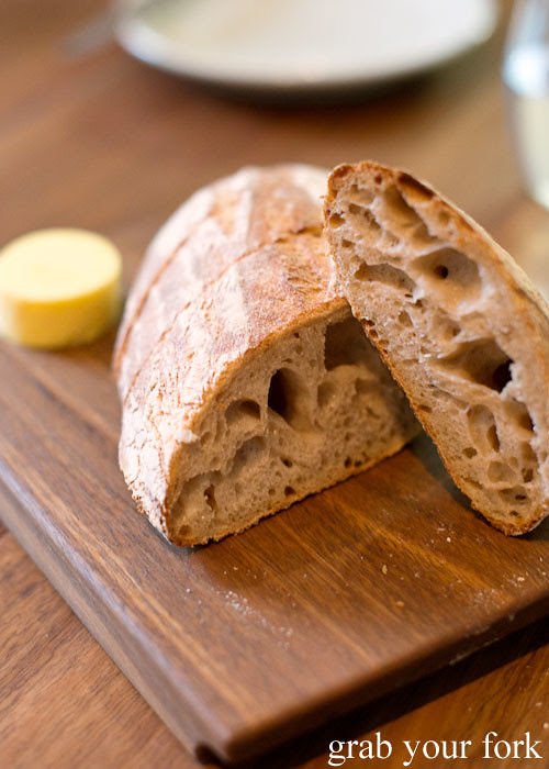 Housemade sourdough at Sixpenny Stanmore