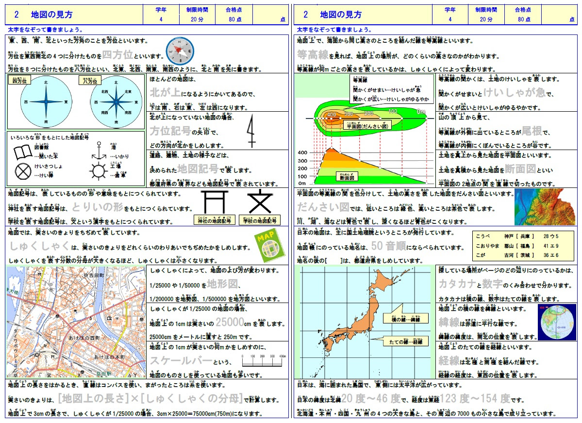 小学生用 社会の無料学習プリントファイル