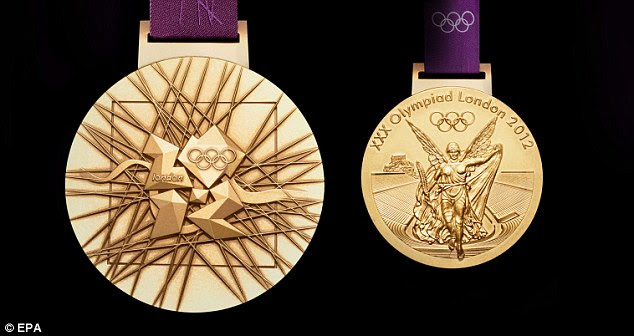 Weighty: Each medal measures 85mm in diameter and 7mm thick and weighs in at 375-400g, making them some of the biggest Olympic medals ever