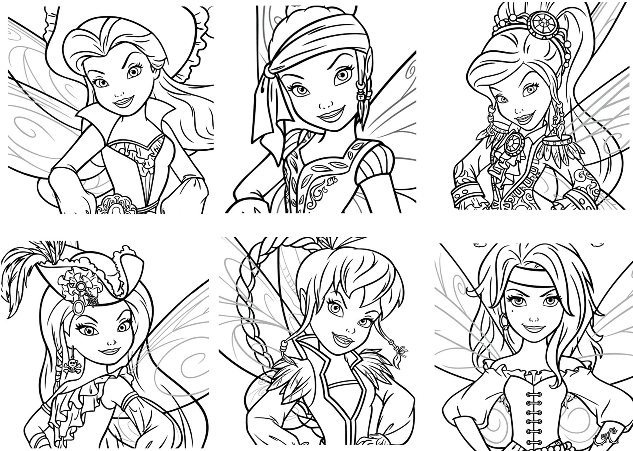 coloriage les fees pirates