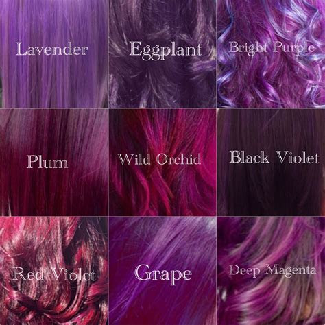  my shades of violet hair color purple tones lavander eggplant