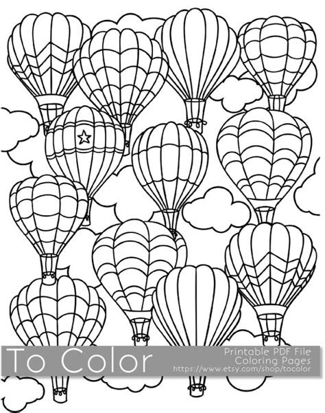 items similar  printable hot air balloon coloring page
