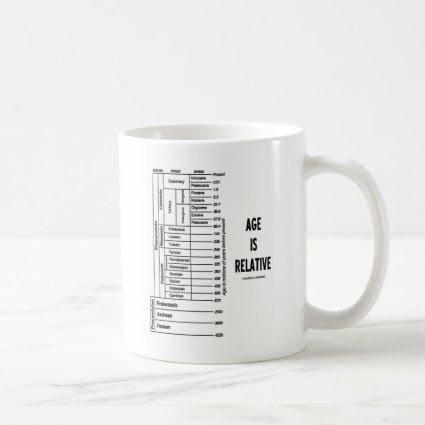Age Is Relative (Geological Time Humor) Coffee Mugs