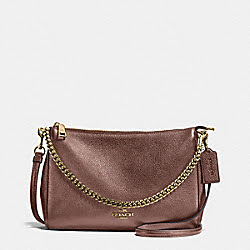 CARRIE CROSSBODY IN METALLIC LEATHER - COACH f56126 - IMITATION GOLD/BRONZE