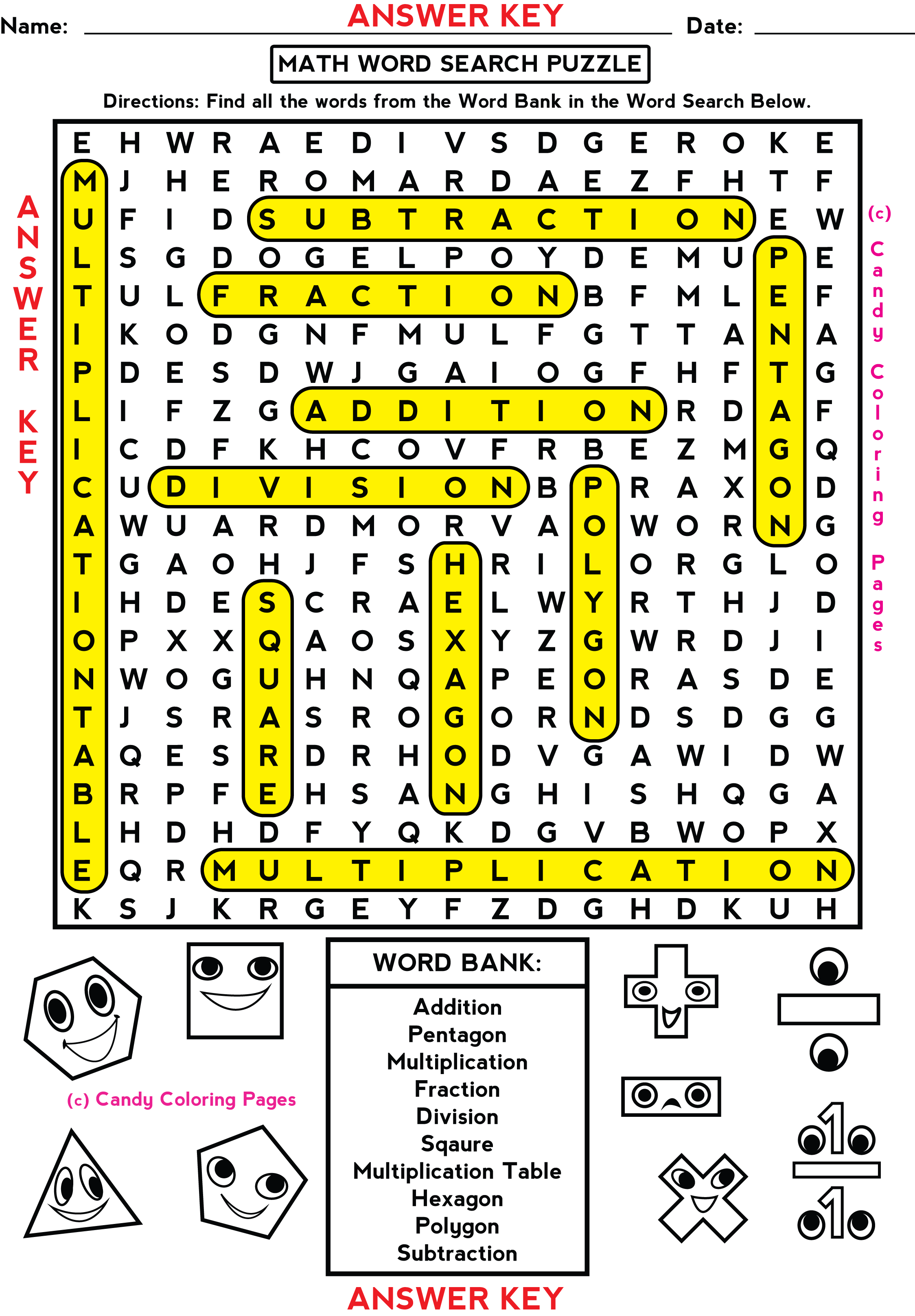 Penny Candy Math Worksheets | Penny Candy Educational Sites for Kids