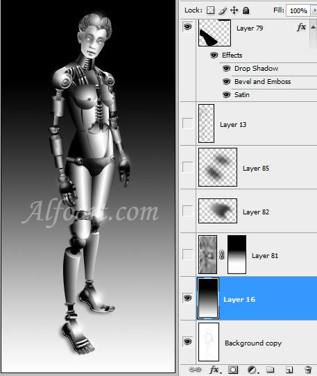 robot girl photoshop tutorial