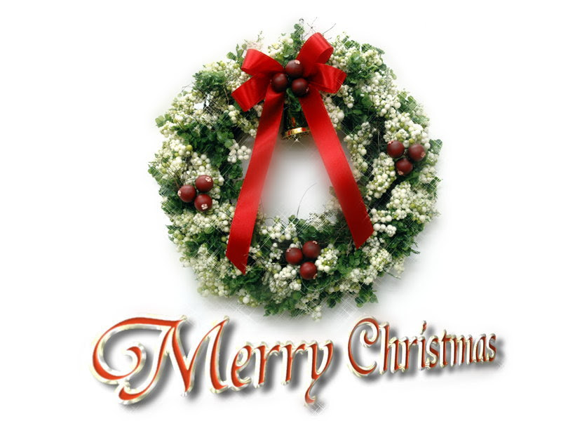 クリスマス壁紙 No1 クリスマスリース白 サイズ 800 600