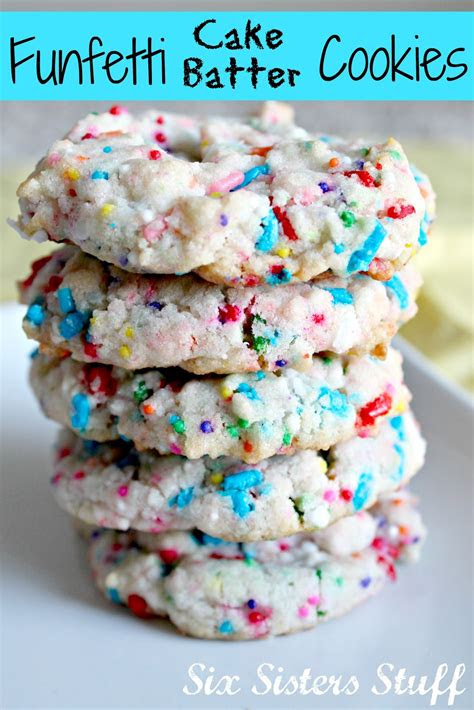 funfetti cake batter cookies  sisters stuff