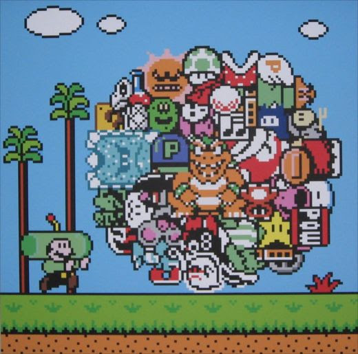 敵もアイテムもぜんぶまとめちゃえ 塊魂 マリオのマッシュアップイラスト そうさめも