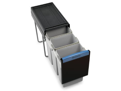 Best Review Brabantia Built-In Bin 3-Part Separator, 3 x 10 Litre, Black