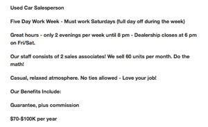 Guide To Car Salesman Jobs