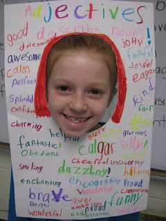 Adjectives! This is a really sweet way to work on adjectives AND increase students' self-image and confidence!