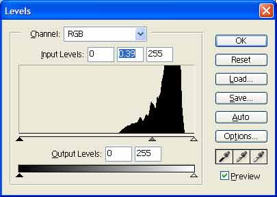 Levels dialog