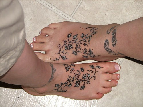 Beautiful henna tattoo on sexy foot. Beautiful henna tattoo on sexy foot