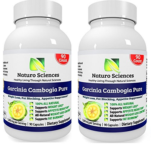 Garcinia Cambogia By Naturo Sciences - Extract Pure - Ultra Slim Weight Management - Natural Appetite Suppressant and Weight Loss Supplement - Lose Belly Fat Fast - Read Below and Learn How to Naturally Lose Weight Without Feeling Like You're on a Diet - 1000mg Per Serving, 45 Servings, 90 Capsules, Pack Of Two