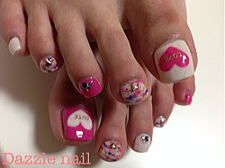 フットジェルネイル作品集5 福井市 ダズルネイル