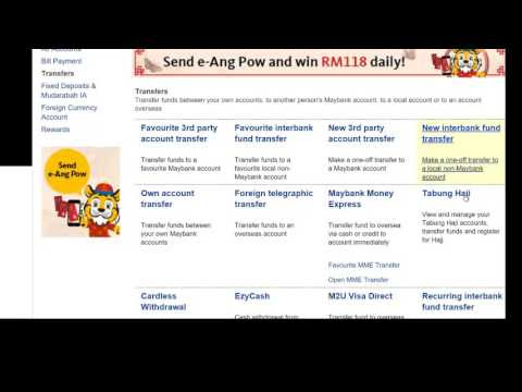 VIDEO : cara transfer wang dari maybank2u ke tabung haji -  ...