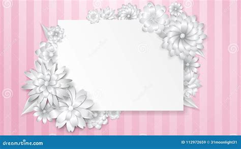 From printable papers to sturdy card stock, french has it . greeting card template with paper flowers stock vector illustration