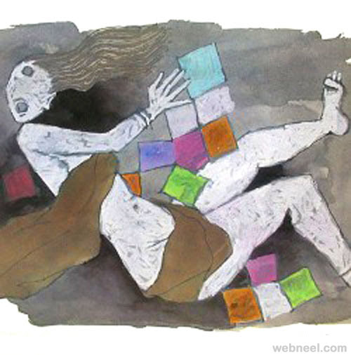 draupadi mf hussain painting