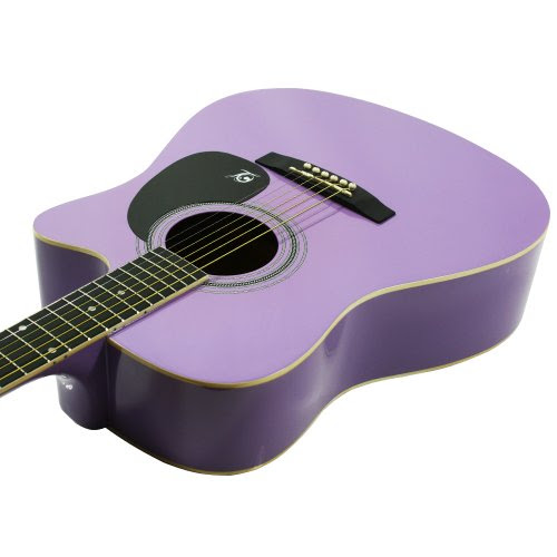 Lindo Apprentice Series Cutaway Acoustic Guitar with Carry Case - Purple Gloss