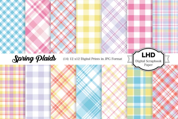 Quotes Digital Paper Spring Plaids Pattern by LeskaHamatyDesign use them with your Cricut machine to make some adorable fall crafts! #svg #svgfile #freesvg #pumpkin #fall #cricut