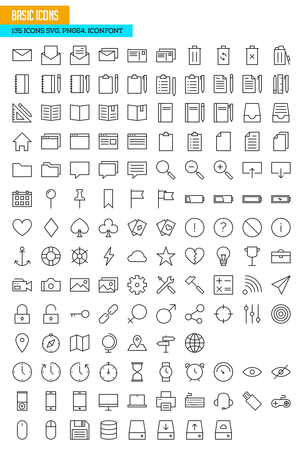 Download 730+ Free Outline Icons Set for Designers | Icons ...