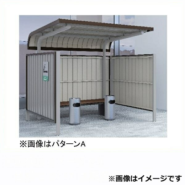 ポリカ 送料無料 ダイケン 喫煙所 パターンc 出入口方向 右 基礎埋込式 Sb Lse型 Sb Lse19gcp 灰皿 ベンチ 看板が標準装備 受注生産 組立式 屋外 エクステリアのプロショップ キロ ポリカ その他 ダイケン