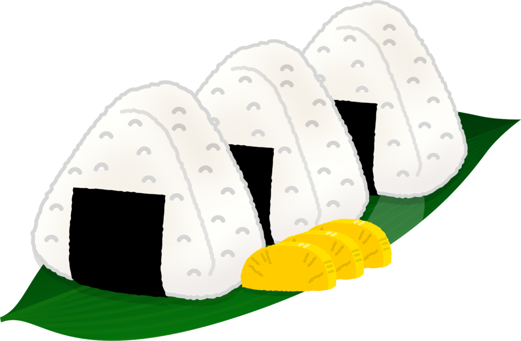 商用フリー無料イラスト 笹の葉に乗せたおにぎり おむすび Onigiri0 商用ok フリー素材集 ナイスなイラスト