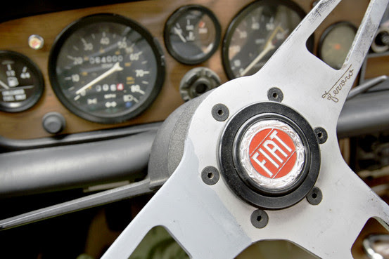 the dash of a 1980 Fiat 124 Spider