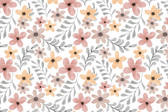 Quotes Watercolor Petal Floral Seamless Pattern Pattern by elsabenaa use them with your Cricut machine to make some adorable fall crafts! #svg #svgfile #freesvg #pumpkin #fall #cricut