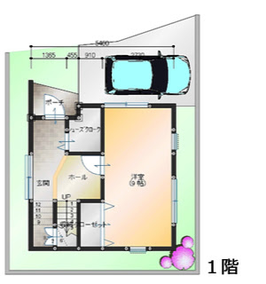 １０坪 木造３階建て住宅 間仕切りなしのｌｄｋと屋上バルコニーがある間取り 横浜の狭小住宅 二世帯住宅 注文住宅の間取りは中鉢建設