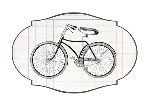 LRG ledger label with bike - combines IMGs from The Graphics fairy and melstampz