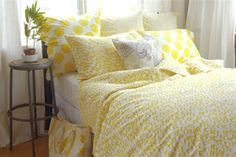 Bedroom Color Ideas, Gray and Yellow