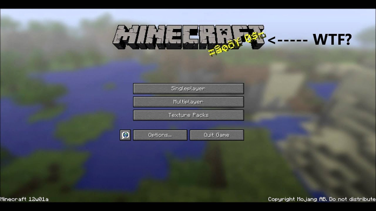 Minecraft - Weird Title Screen Thing [HD] - YouTube