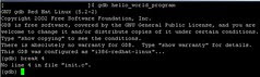GDB could not find the corrent break point in C program that is not compiled with debugging information (no -g option of gcc used)